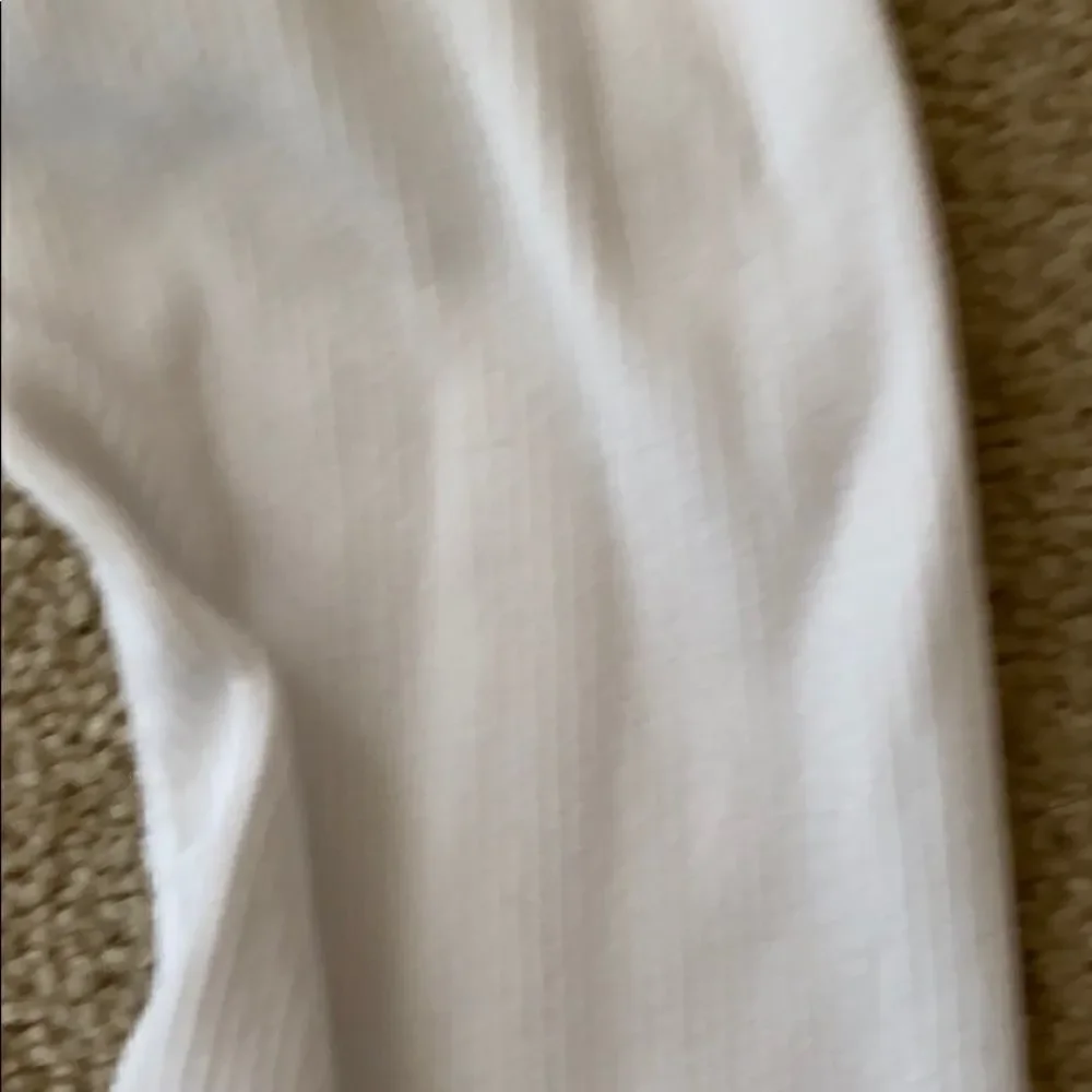 All yoga white ribbed goddess legging XXS